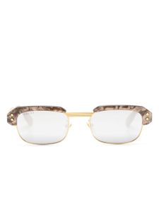 Gucci Eyewear lunettes de vue à monture rectangulaire - Marron