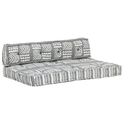 Bankkussen pallet stof patchwork grijs