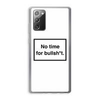No time: Samsung Galaxy Note 20 / Note 20 5G Transparant Hoesje