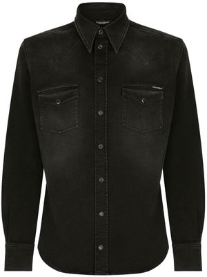 Dolce & Gabbana chemise en jean - Noir