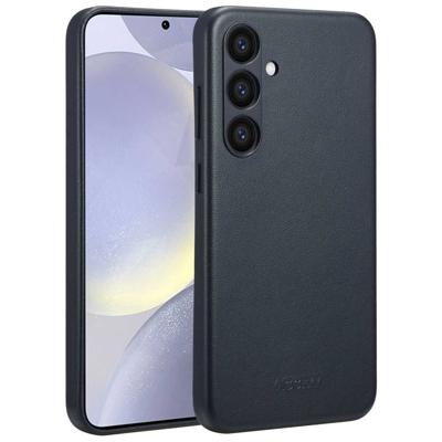 AccezzMagSafe Leather Backcover Samsung Galaxy S24 Plus Telefoonhoesje Zwart