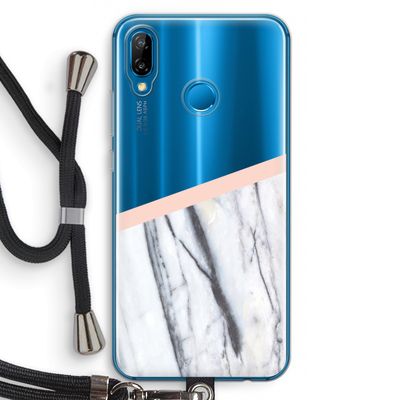 A touch of peach: Huawei P20 Lite Transparant Hoesje met koord