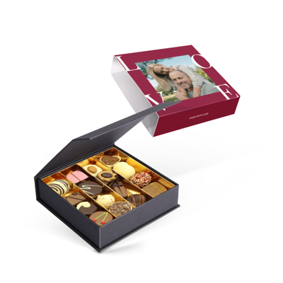 Luxe bonbon giftbox bedrukken - Valentijn (16 stuks)