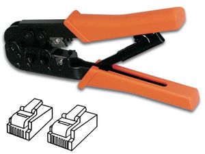 Krimptang voor modulaire connectoren 6p4c (rj11), 6p6c (rj12), 8p8c (rj45) - Velleman