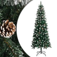 Kunstkerstboom met standaard 210 cm PVC groen - thumbnail