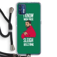 Sleigh Bells Ring: Motorola Moto G9 Plus Transparant Hoesje met koord