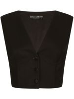 Dolce & Gabbana gilet bustier à coupe crop - Noir