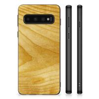 Samsung Galaxy S10 Grip Case Licht Hout Samsung Galaxy S10 Grip Case Licht Hout