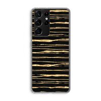 Gouden strepen: Samsung Galaxy S21 Ultra Transparant Hoesje