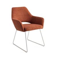 Jesper Home Eetkamerstoel 'Yanai' Slide Steel, kleur Tuscan Terra