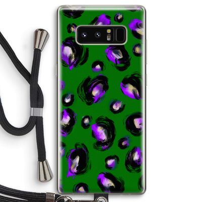 Green Cheetah: Samsung Galaxy Note 8 Transparant Hoesje met koord