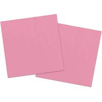 60x stuks servetten van papier roze 33 x 33 cm