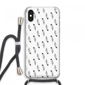 Pluimen: iPhone XS Max Transparant Hoesje met koord