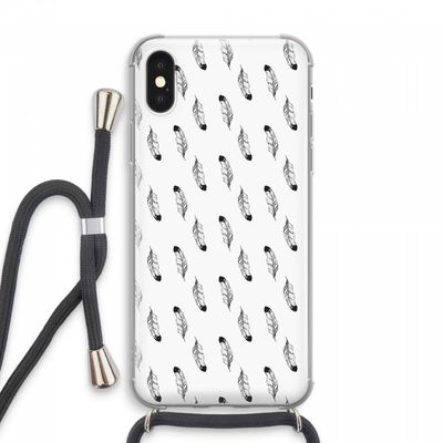 Pluimen: iPhone XS Max Transparant Hoesje met koord