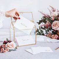 PartyDeko Glazen Enveloppendoos Goud