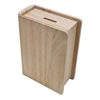 Playwood Houten spaarpot boekvorm paulownia