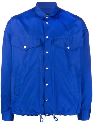 DSQUARED2 chemise boutonnée à logo imprimé - Bleu