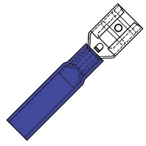 Waterdichte Föhnvlakstekerhuls 6,3x0,8mm voor 1,5-2,5 mm2
