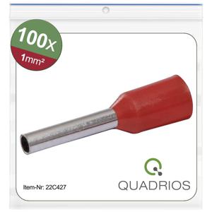 Quadrios 22C427 Adereindhulzen 1 mm² Deels geïsoleerd Rood 1 set(s)