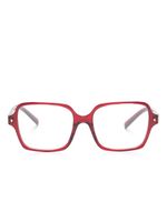 Prada Eyewear lunettes de vue carrées à logo imprimé - Rouge