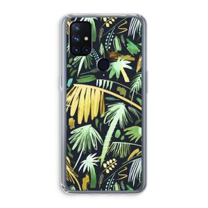 Tropical Palms Dark: OnePlus Nord N10 5G Transparant Hoesje