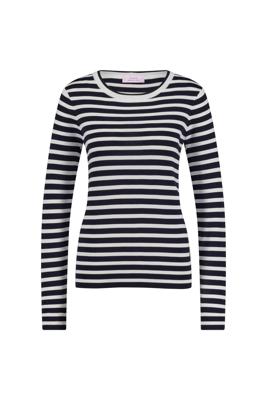 Studio Anneloes Luna Stripe Pullover 91500 6911 Dark Blue/off White