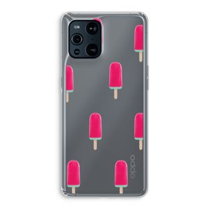Waterijsje: Oppo Find X3 Transparant Hoesje