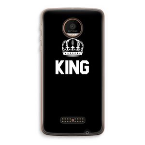 King zwart: Motorola Moto Z Force Transparant Hoesje