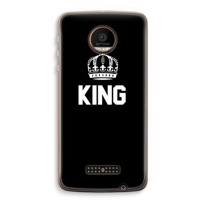 King zwart: Motorola Moto Z Force Transparant Hoesje