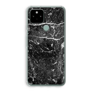 Zwart marmer: Google Pixel 5 Transparant Hoesje