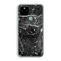 Zwart marmer: Google Pixel 5 Transparant Hoesje