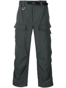 Y-3 pantalon droit à taille ceinturée - Vert