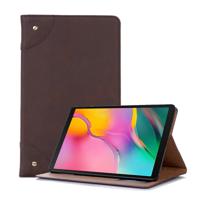 Retro boek stijl horizontale Flip lederen case voor Galaxy tab A 10 1 (2019) T510/T515 met houder & kaartsleuven & portemonnee (koffie)