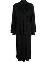 Sportmax robe mi-longue à détail de foulard - Noir