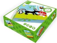 Dam Scratch houten blokken puzzel bos, met 9 blokken