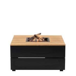 Cosi: Cosipure 100 Vuurtafel Teak Tafelblad - zwart