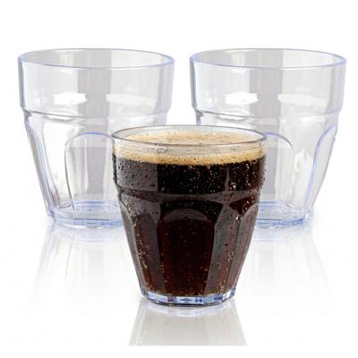 Plasticforte onbreekbaar drinkglas - 10x - kunststof - transparant - 250 ml - drinkglazen - Picardi
