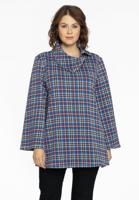 Yoek Tuniek a-symmetrische kraag HIGHLANDS | Indigo | Maat 46/48 Yoek Tuniek a-symmetrische kraag HIGHLANDS | Indigo | Maat 46/48