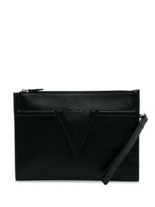 Versace Pre-Owned pochette en cuir à motif v - Noir