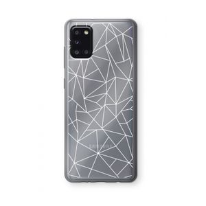 Geometrische lijnen wit: Samsung Galaxy A31 Transparant Hoesje