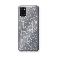 Geometrische lijnen wit: Samsung Galaxy A31 Transparant Hoesje