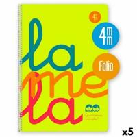 Boek over Ringen Lamela Geel Din A4 80 Lakens (5 Stuks)