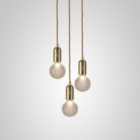 Lee Broom Crystal Bulb Chandelier 3 piece Hanglamp - Messing - thumbnail