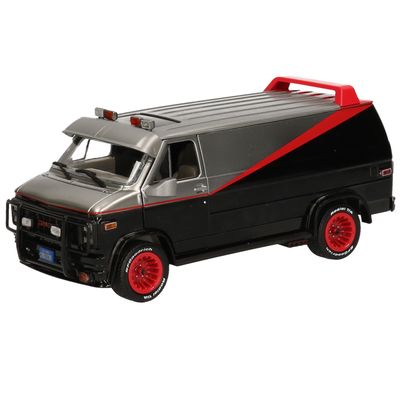 Modelauto GMC Vandura 1983 The A Team zwart schaal 1:24/19 x 8 x 8 cm