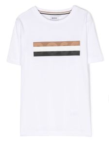 BOSS Kidswear t-shirt à rayures - Blanc