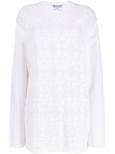 Comme Des Garçons Comme Des Garçons cardigan en maille pointelle - Blanc