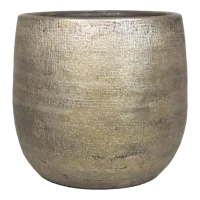 Pot mira d16h14cm industrieel goud