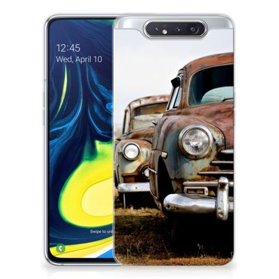 Samsung Galaxy A80 | Siliconen hoesje | met foto Vintage Auto