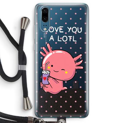Love You A Lotl: Huawei P20 Transparant Hoesje met koord
