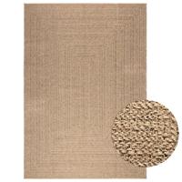 VidaXL Vloerkleed zizur binnen en buiten 160x230 cm jute look